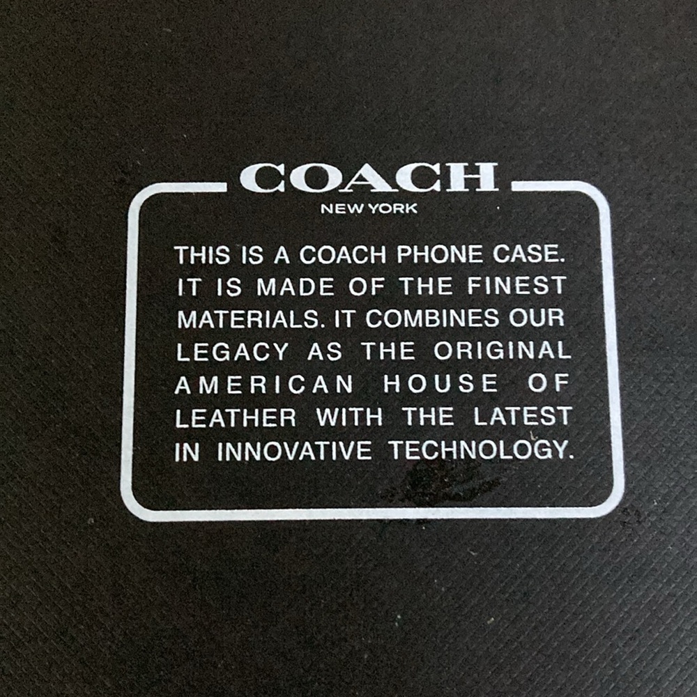 New Sealed Coach Signature Tan iPhone 12 12 Pro Smartphone Slim Wrap Case - Picture 5 of 7